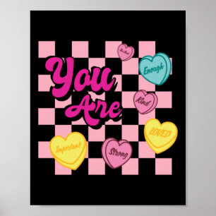 You Are Valentine's Heart Sticker Poster