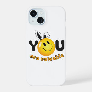 You Are Valuable Motivational Art - Cute Heart iPhone 15 Case