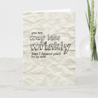 You are way less wrinkly than I figured cheeky car Holiday Card