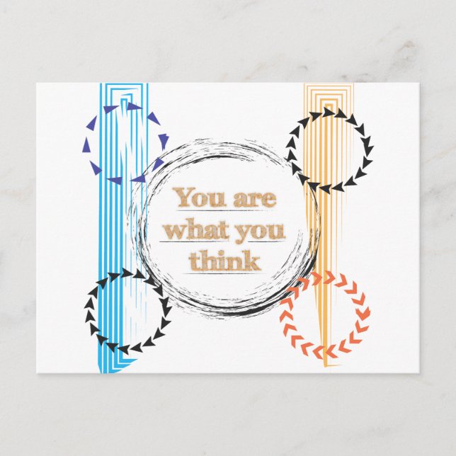 You are what YOU think, law of attraction quote Postcard (Front)