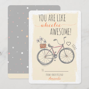 You Are Wheelie Awesome Bike Valentines Classroom