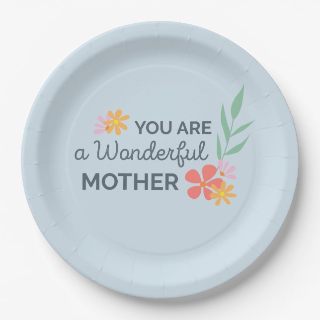 You Are Wonderful Mother's Day | Paper Plate (Front)