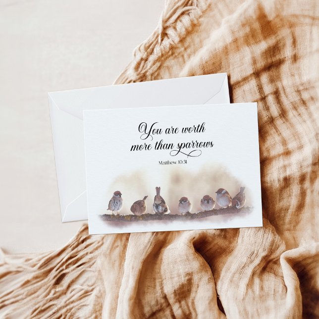 You are worth more than sparrows greeting card (Creator Uploaded)