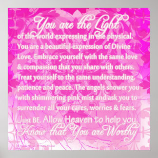 You are Worthy inspirational message from Divine Poster