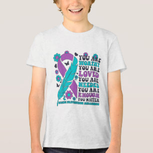 You Are Worthy Loved Needed Enough Suicide Prevent Tri-Blend Shirt