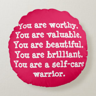 You Are Worthy Positive Affirmation Pillow