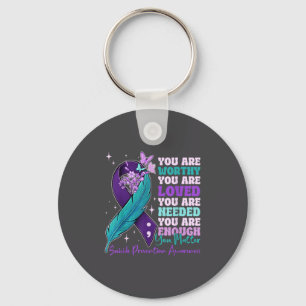 You Are Worthy Suicide Prevention Awareness Motiva Key Ring