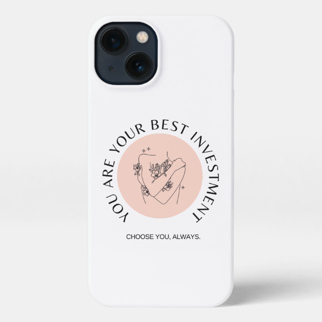 You are your best investment. iPhone case (Back)