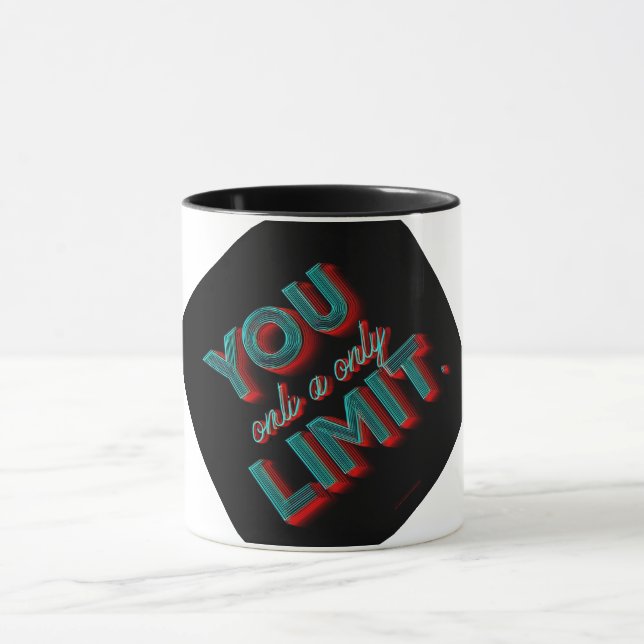 "You Are Your Only Limit" 3D Neon Typography | Ins Mug (Center)