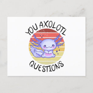 You axolotl questions postcard