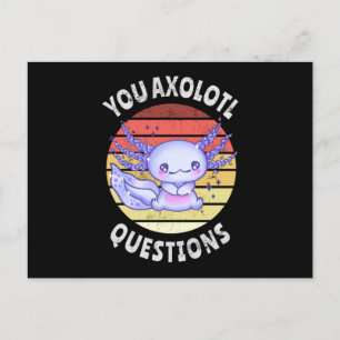 You axolotl questions postcard