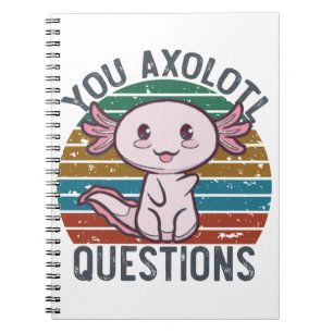 You Axolotl Questions Retro 90s Funny Axolotl Notebook