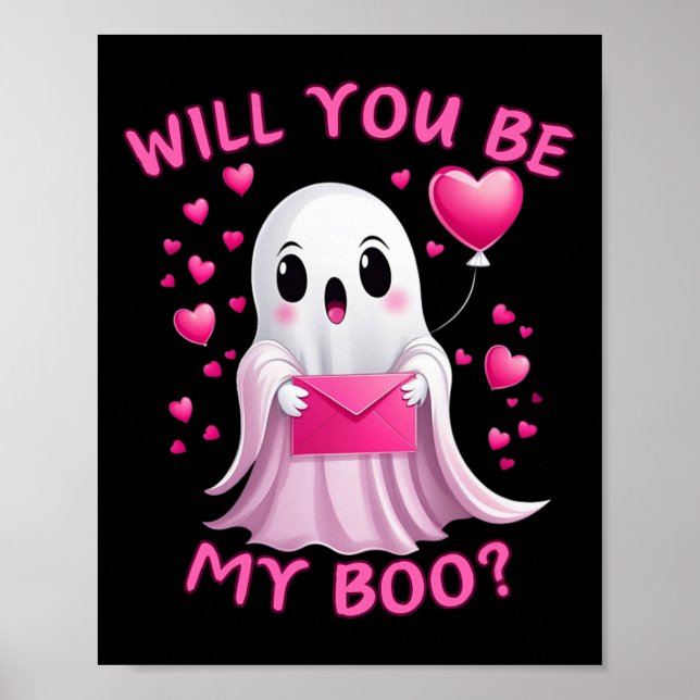 You Be My Boo Cute Ghost Halloween Spooky Season  Poster (Front)
