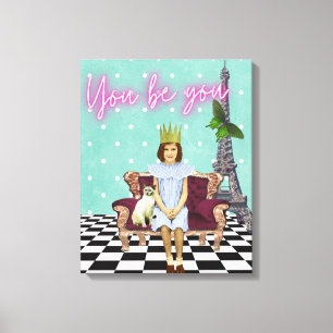 You Be You Empowering Girl Pop Art  Canvas Print