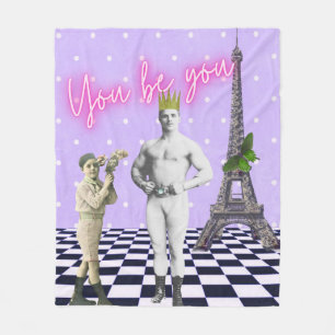 You Be You Empowering Pop Art  Fleece Blanket