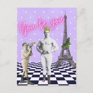 You Be You Empowering Pop Art Postcard