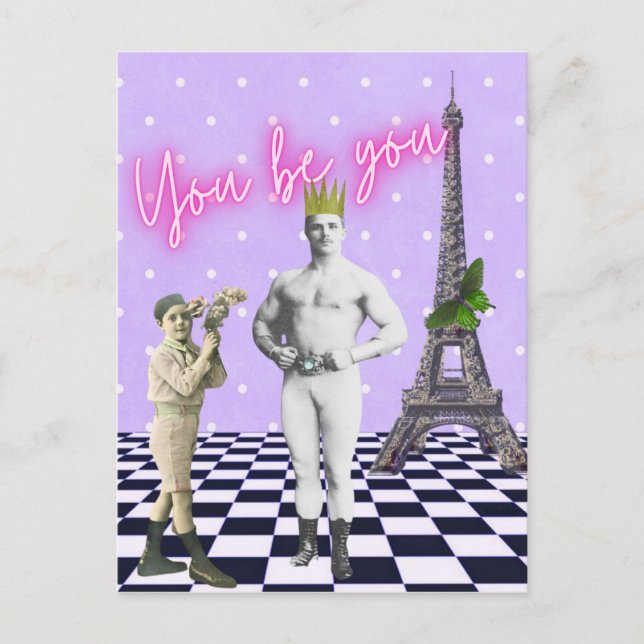You Be You Empowering Pop Art Postcard (Front)
