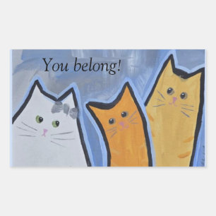 You belong! rectangular sticker