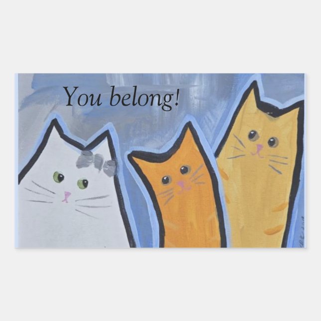 You belong! rectangular sticker (Front)