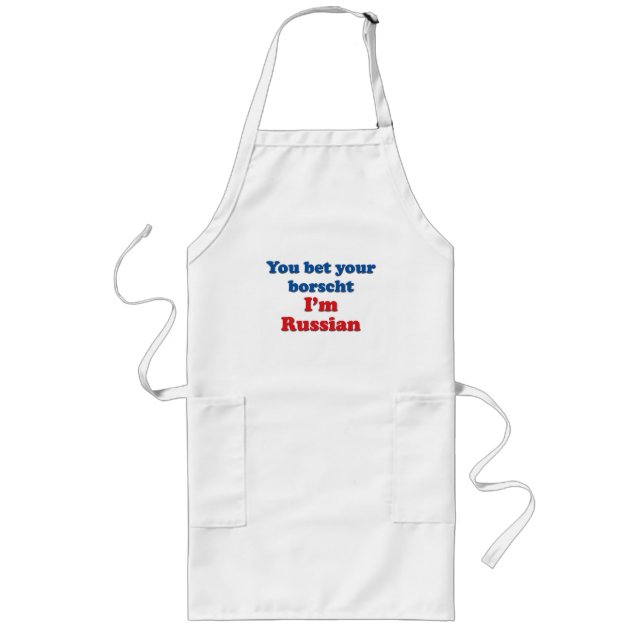 You Bet Your Borscht Long Apron (Front)