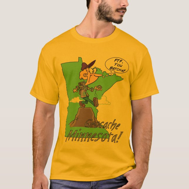 You Betcha! Minnesota Cacher Basic T-Shirt (Front)