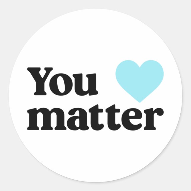 You Blue Heart Sticker  (Front)