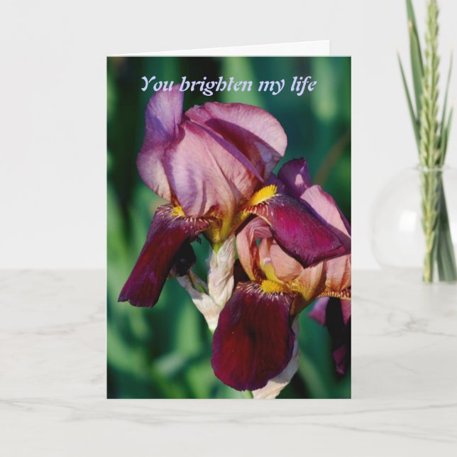 You brighten my life thank you card (Front)