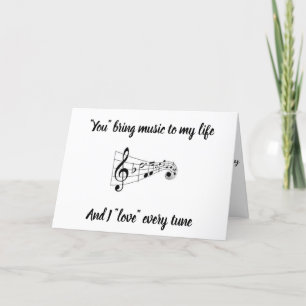 YOU BRING MUSIC TO MY LIFE--***ANNIVERSARY*** CARD
