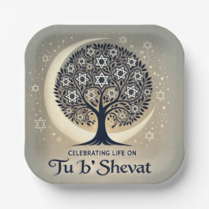 You B'Shevat - Under the Starry Sky Paper Plate