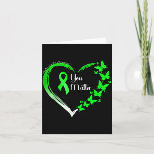 You Butterfly Heart Green Mental Health Women Card