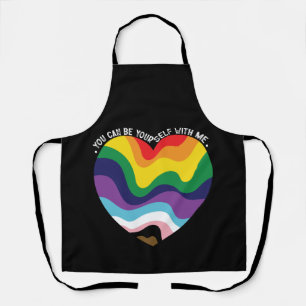 You Can Be Yourself With Me LGBT Transgender Gay  Apron