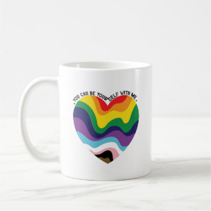You Can Be Yourself With Me LGBT Transgender Gay  Coffee Mug