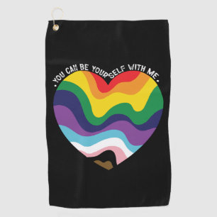 You Can Be Yourself With Me LGBT Transgender Gay Golf Towel