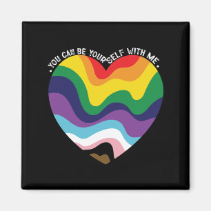 You Can Be Yourself With Me LGBT Transgender Gay  Magnet