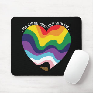 You Can Be Yourself With Me LGBT Transgender Gay  Mouse Mat