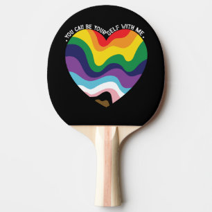 You Can Be Yourself With Me LGBT Transgender Gay  Ping Pong Paddle