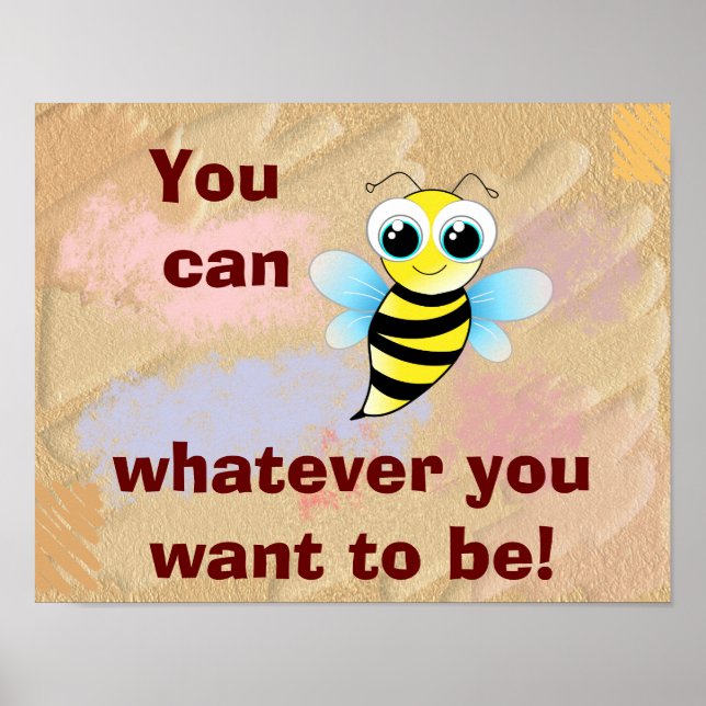 You can (Bee) -Children's Art Poster (Front)