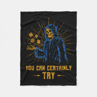 You Can Certainly Try Skeleton Wizard Fantasy Meme Fleece Blanket