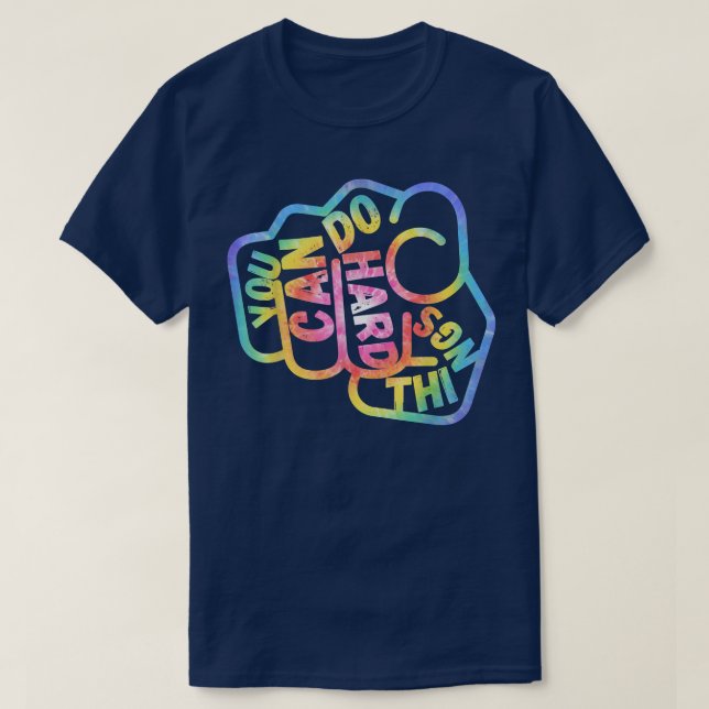 You Can Do Hard Things Motivational LGBT Men Women T-Shirt (Design Front)