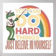 You Can Do Hard Things, Retro Motivation Quote