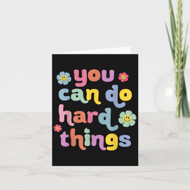 You Can Do Hard Things Teacher Back To School Moti Card (Front)