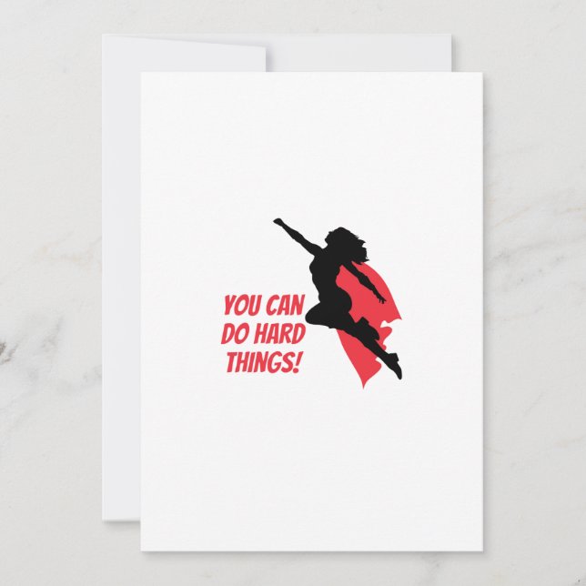 You can do hard things  thank you card (Front)
