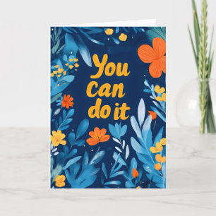 You Can Do It Flowers Holiday Card