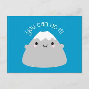 You Can Do It! Kawaii Mt Fuji Postcard