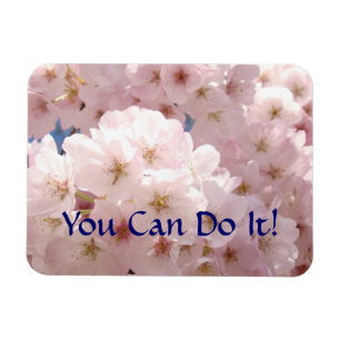 You Can Do It! magnets Pink Spring Blossoms