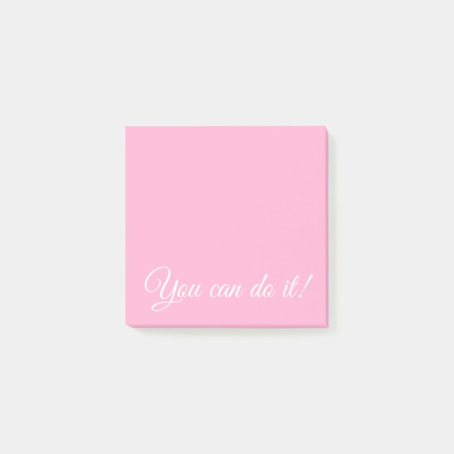 You Can Do It Pretty Pink Post-it Notes (Front)