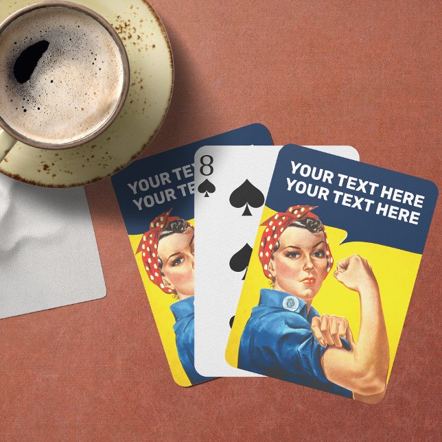 You Can Do It Rosie The Riveter Playing Cards (Let the classic Rosie image relay the message! :-))