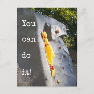 You can do it Rubber Chicken Postcard