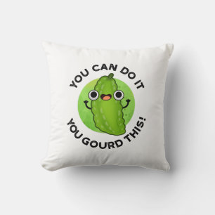 You Can Do It You Gourd This Funny Veggie Pun  Cushion