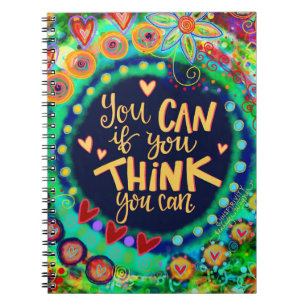 You Can Encouragement Inspirivity Colourful Notebook